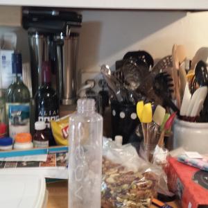 Kitchen counter before